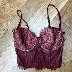 New with it tags Victoria's dream angels Secret Deep Red Lace Bralette 32D